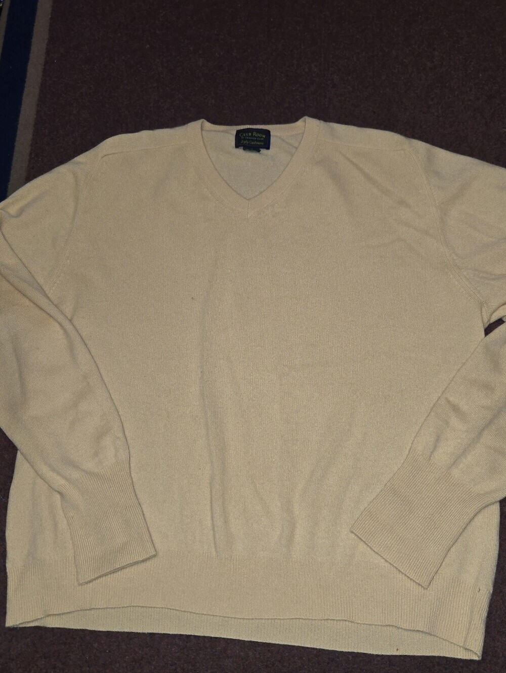 Club Room Charter XXL Beige Cashmere Sweater With A Few Small Holes